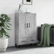 Credenza-Buffet-Armadio da cucina Grigio Cemento 69,5x31x115 cm in Legno Multistrato 833069