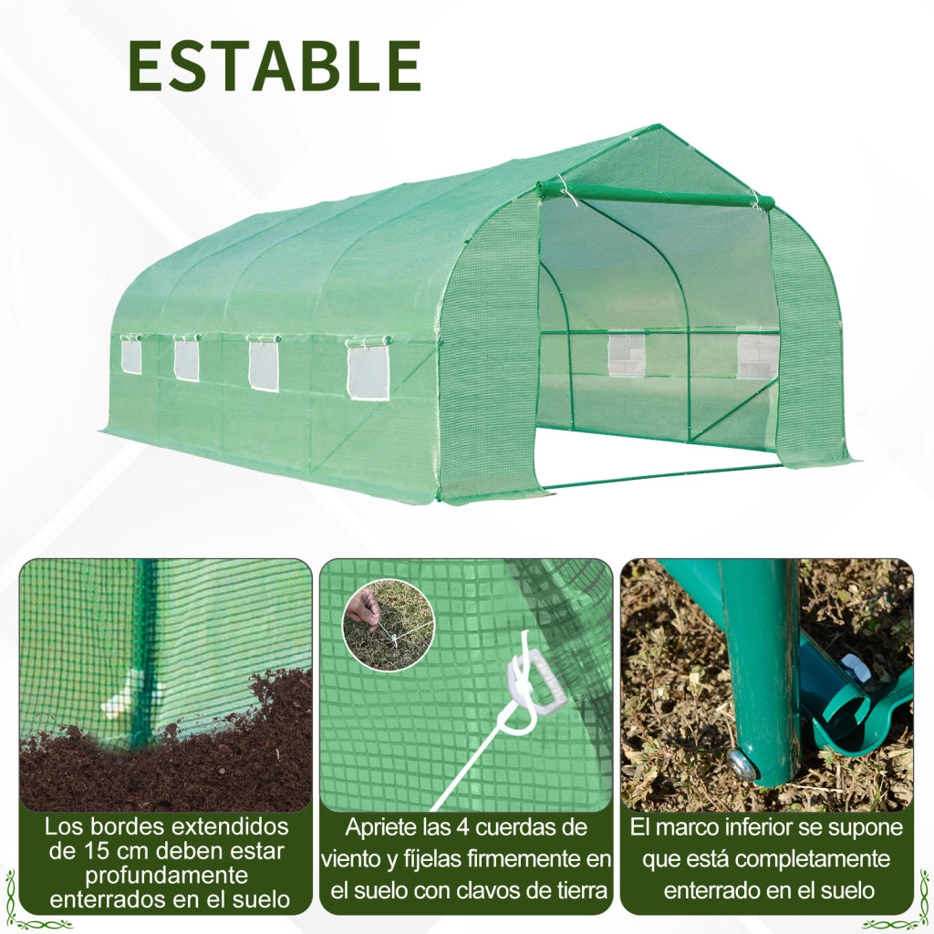 Serra da giardino 6x3x2 m ¨C Xylo ¨C Verde per coltivazione piante