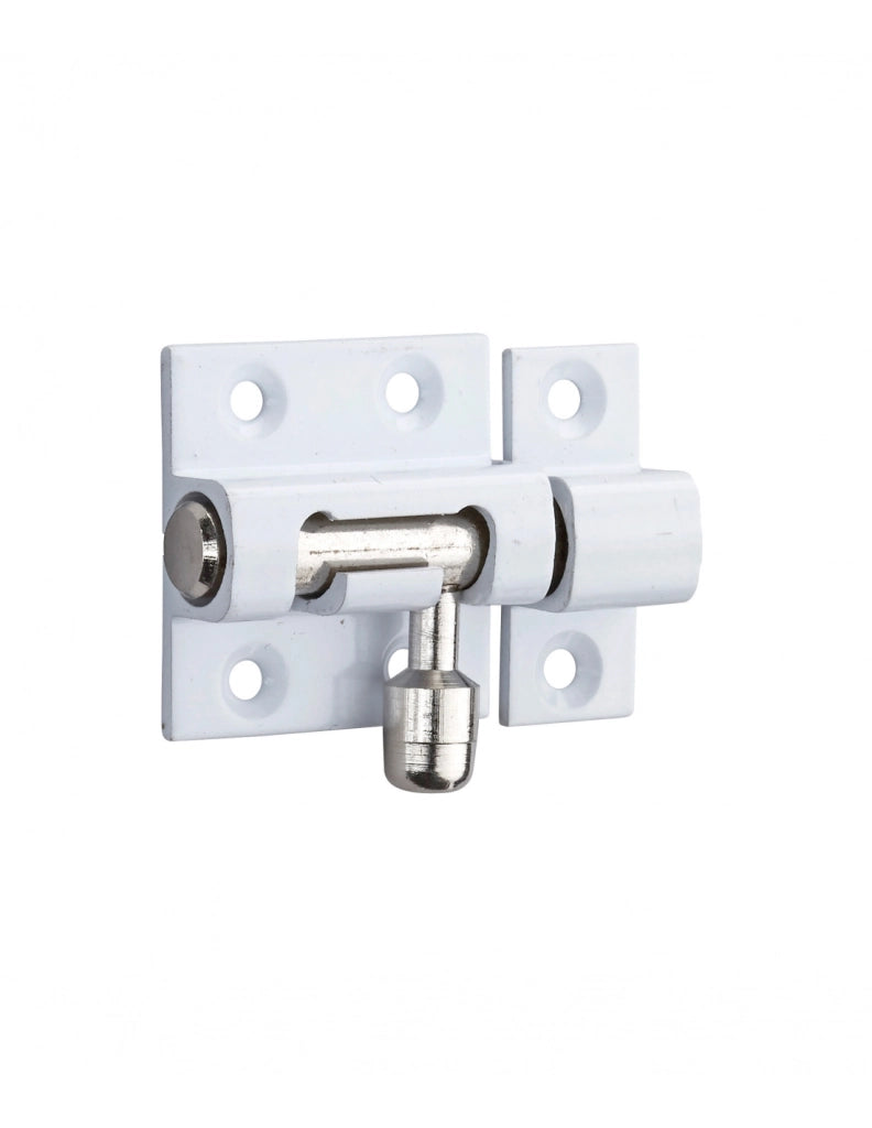 Chiusura a chiavistello per porta, ottone bianco lucido, scrocco Ø 8 mm, 30 x 30 mm – THIRARD