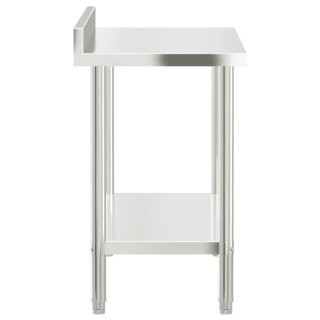 Tavolo Lavoro Cucina con Paraschizzi 110x55x93cm Acciaio Inox CFW2855988