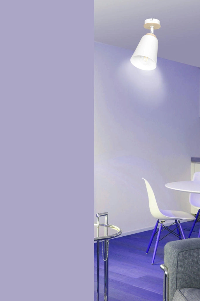 Emibig Atlas lampada soffitto bianca legno chiaro E27