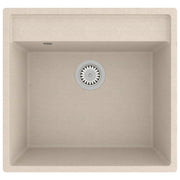 Lavello da cucina con foro troppo pieno granito beige 02_0004371