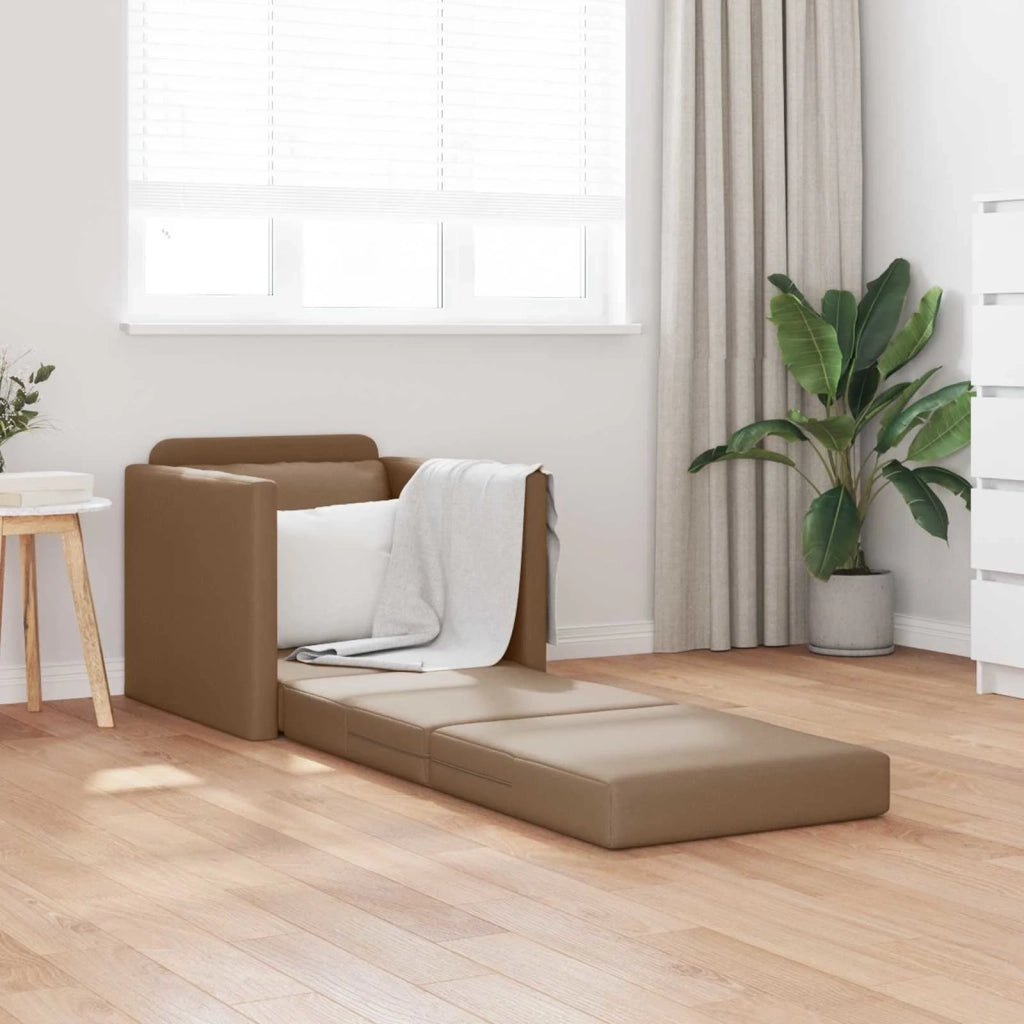 Divano letto 60cm Cappuccino Pelle Artificiale 4106634