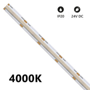 Alcapower Striscia LED Serie SOB 5 metri 4000K 15W/m 2100lm/m CRI90 24V IP20 - Illuminazione professionale ad alta efficienza per interni