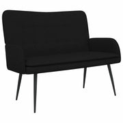 Divano | Divano da soggiorno | Sofa a 2 Posti Nero 115 x 61 x 87 cm Tessuto