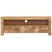 Mobile Porta TV-Mobile per TV-Credenza TV 110x30x40 cm in Legno di Mango Grezzo 994308