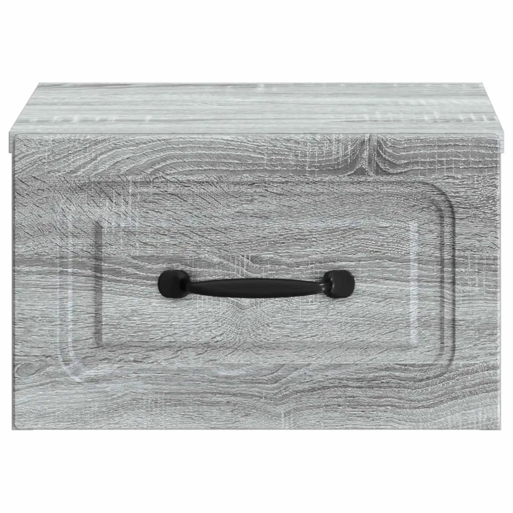 Mobiletto da notte a muro Grigio Sonoma 34,5 x 33 x 20 cm 899287