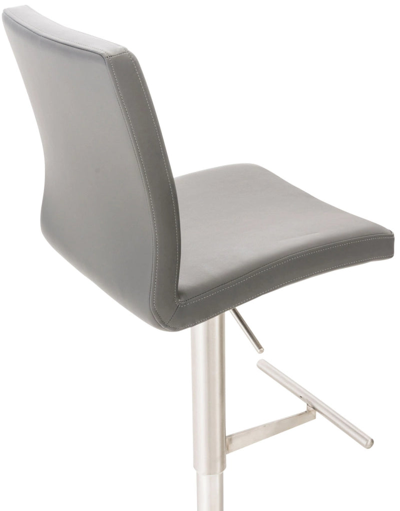 2er Set Barhocker Cadiz Kunstleder edelstahl
