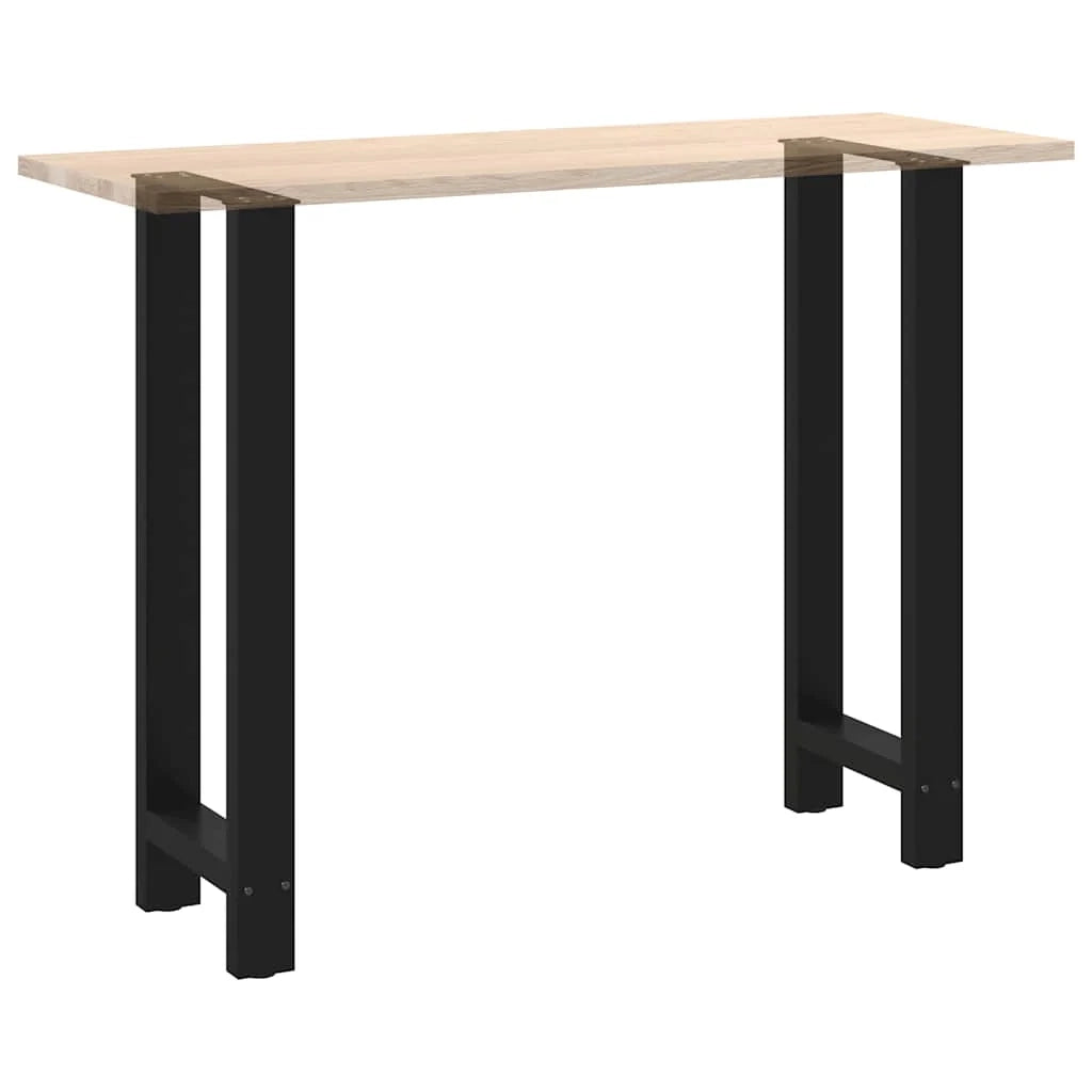Set di 2 gambe per tavolo da bar moderno 40 x 100 cm con piedini regolabili in acciaio nero 02_0057576