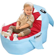 Cuscino per grandi schiacciate di Haai - Sedie da gioco - Organizzatore di giocattoli morbido - Divano morbido per bambini e adulti - Sedersi e dormire - Blu