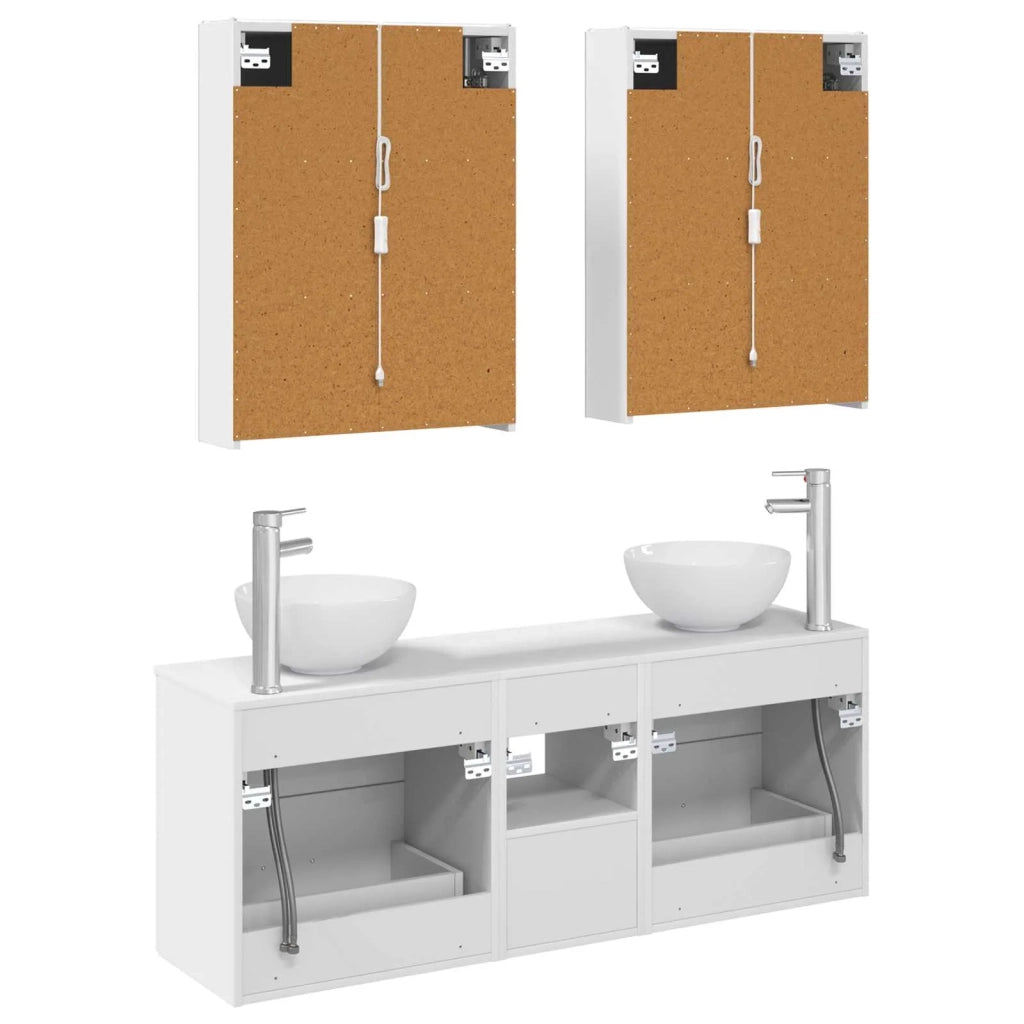 Set di Armadi da Bagno 5 pcs Bianco 53 x 15,5 x 70 cm 3406687