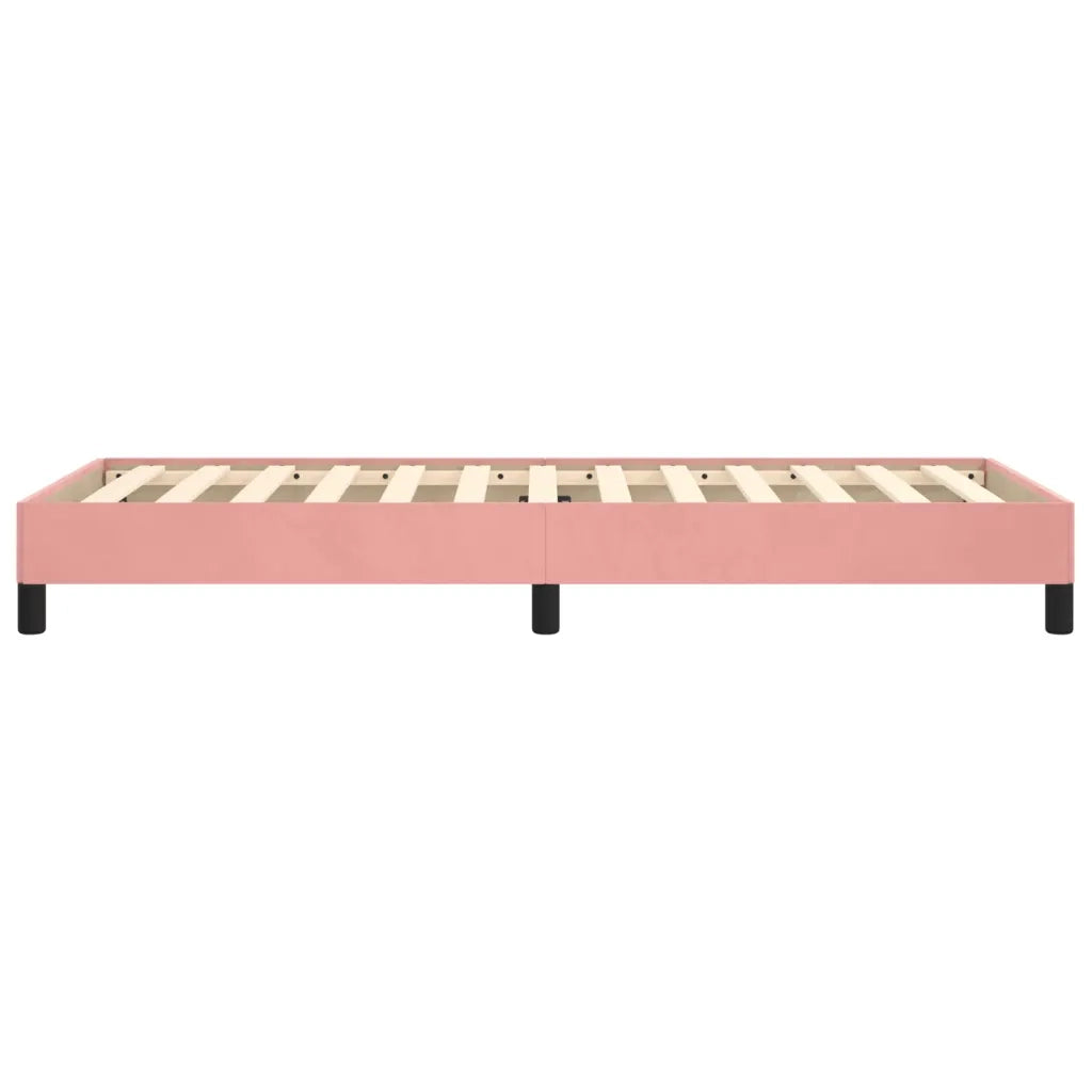 Letto singolo | Letto per adulti | Giroletto Rosa 80x200 cm in Velluto
