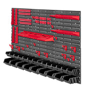 Pannello portautensili KADAX, parete portautensili 117x78cm, 66 LED, scaffale per officina/garage