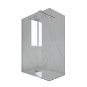 Parete doccia Walk-in da 90 CM H 200 Vetro Trasparente Profilo Lavanda in pvc mod. Kolors