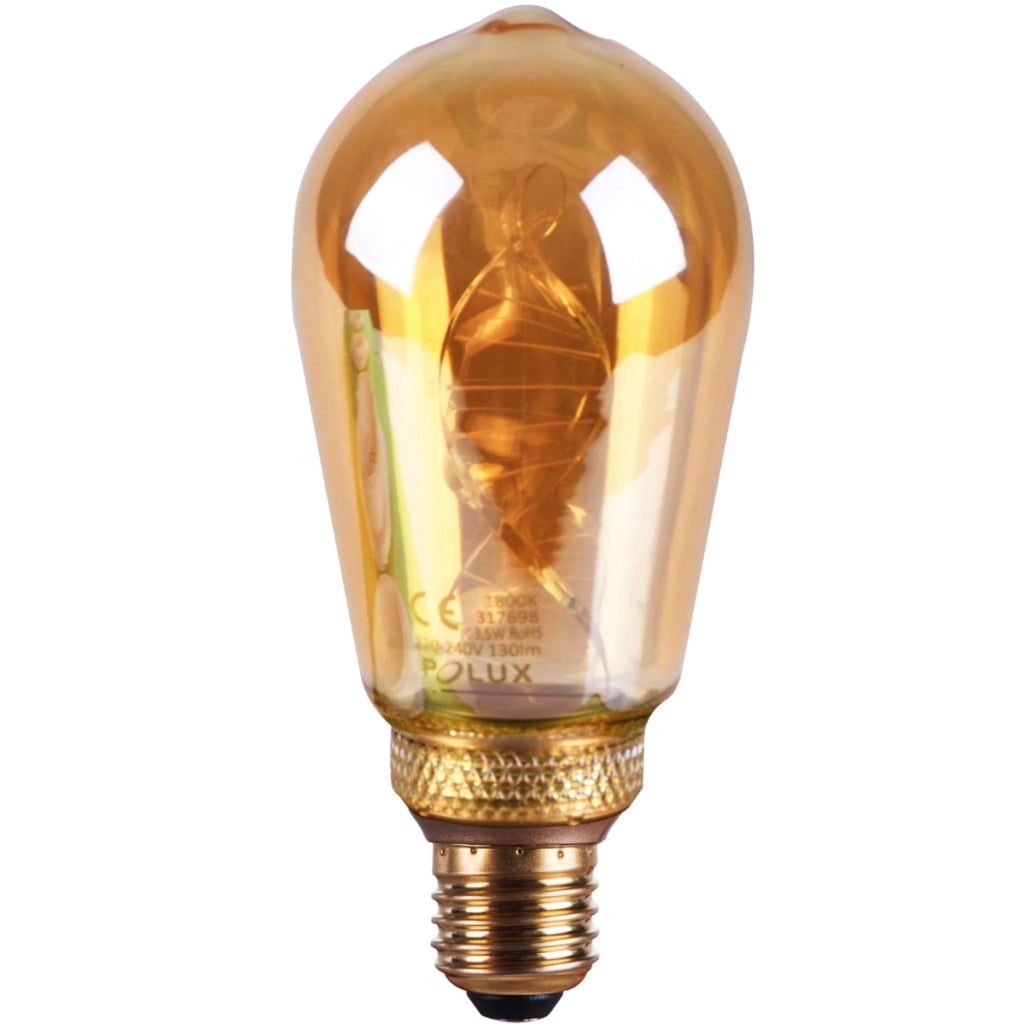 Lampadina LED ST64 ambra E27 3,2W 130lm 1800K Polux