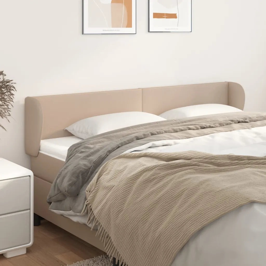 Testiera | Testata ad Orecchio Cappuccino 203x23x78/88 cm in Similpelle