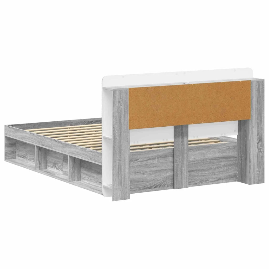 Telaio del letto con storage Sonoma grigio 140 x 190 cm 3433489