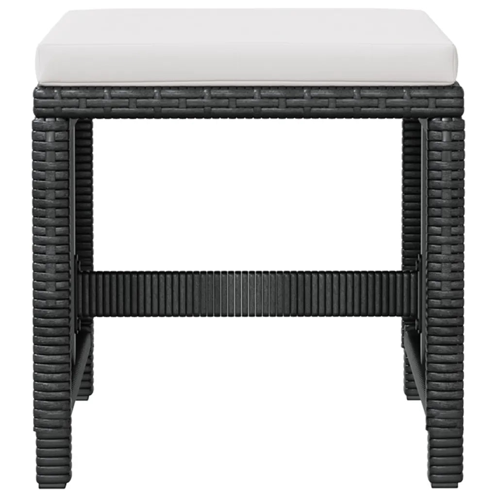 Set da Pranzo da Giardino 5 pz Polyrattan e Legno Acacia Nero 42529