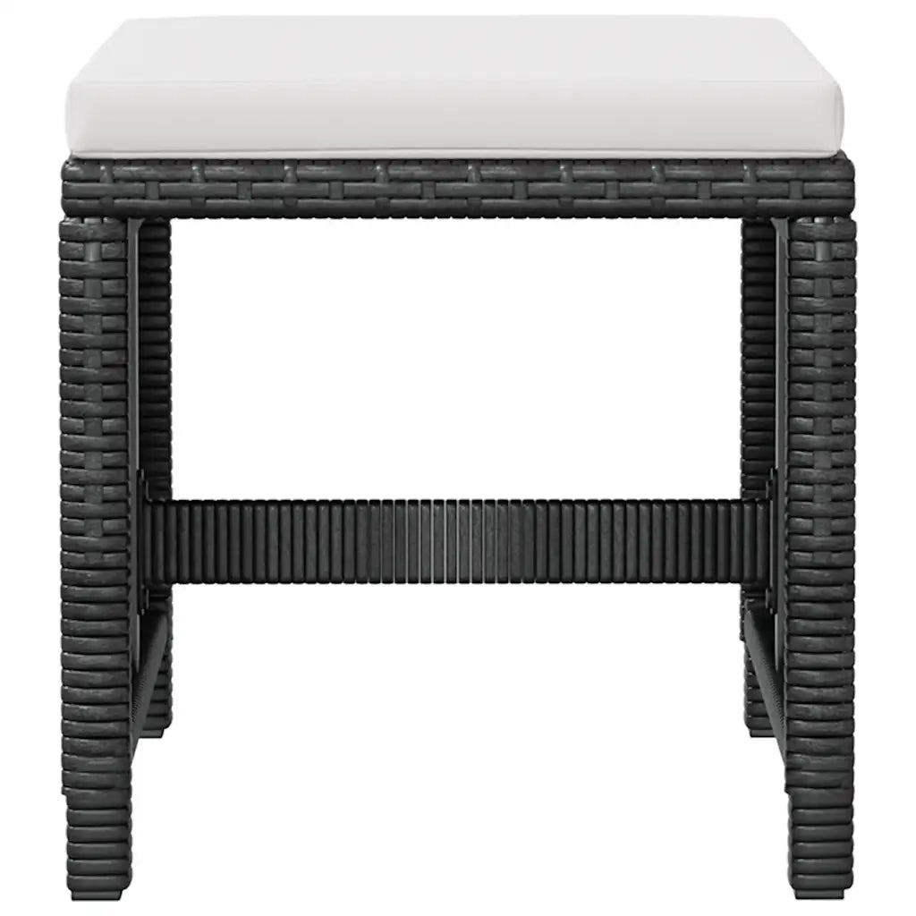 Set da Pranzo da Giardino 5 pz Polyrattan e Legno Acacia Nero 42529