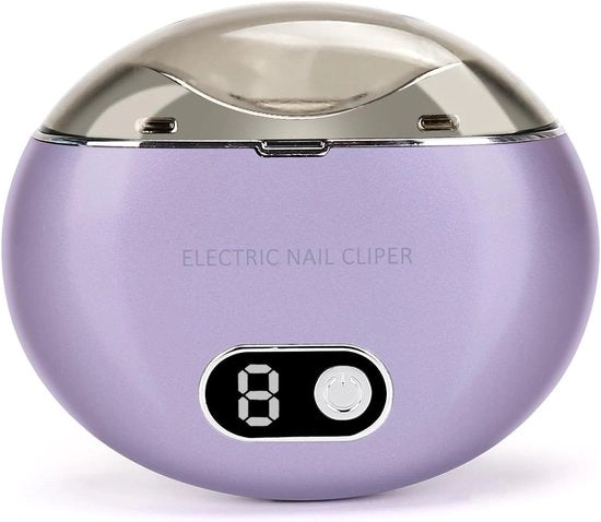 Nageltrattore elettrico - Trattore di unghie automatico - Luce LED - 3 velocità - Ricarica via USB - Adatto a tutte le età - Piccolo trattore di unghie automatico a basso volume - Adatto per dita e piedi - Blu