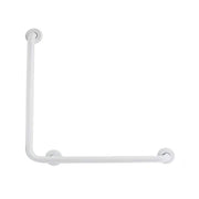 Barra disabili ad angolo maniglione 600x600 acciaio inox bianco nofer 15060.w