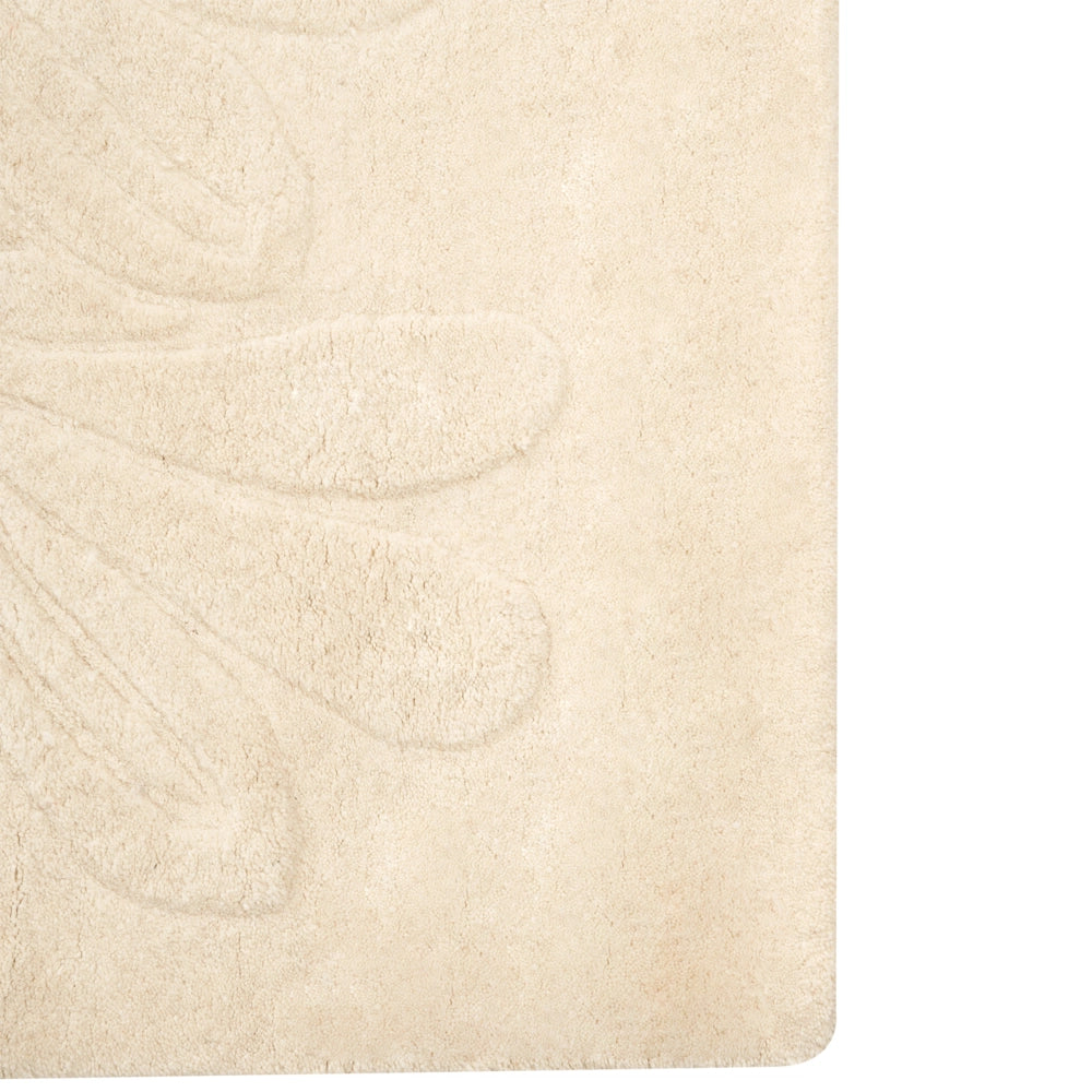 Tappeto beige chiaro in lana Forma rettangolare Motivo floreale 200 x 300 cm Stile moderno Soggiorno