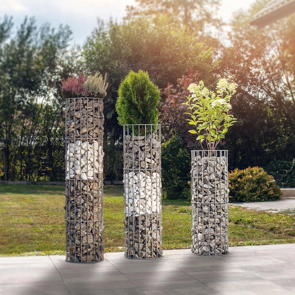Pergola da giardino KADAX per piante e fiori, palo in metallo da 120 cm + ancoraggi