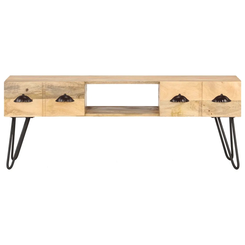 Mobile Porta TV 120x35x45 cm Legno Massello di Mango 321790
