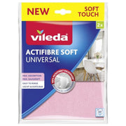 Vileda Panni Microfibra Actifibre Ultra Assorbente 2 Pezzi