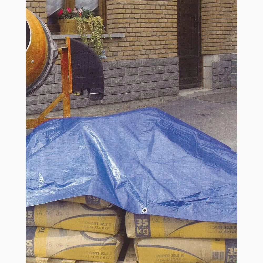 Telo Telone occhiellato Blu 40 gr/mq Multiuso impermeabile in Polietilene 2x3 mt