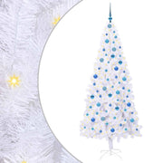 Albero di Natale Artificiale-Albero Natalizio Bianco 210 cm PVC e Acciaio 727165