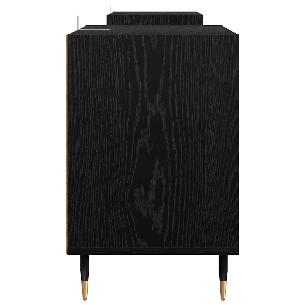 Mobile TV Rovere Nero 160 x 35 x 55 cm Legno multistrato 882725
