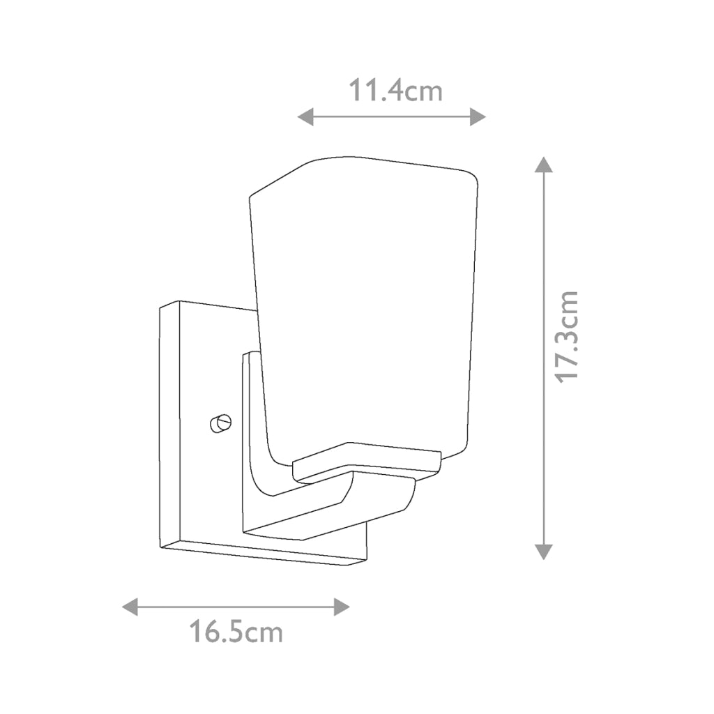 Applique bagno Roehm cromo, vetro opale, G9 3W Kichler