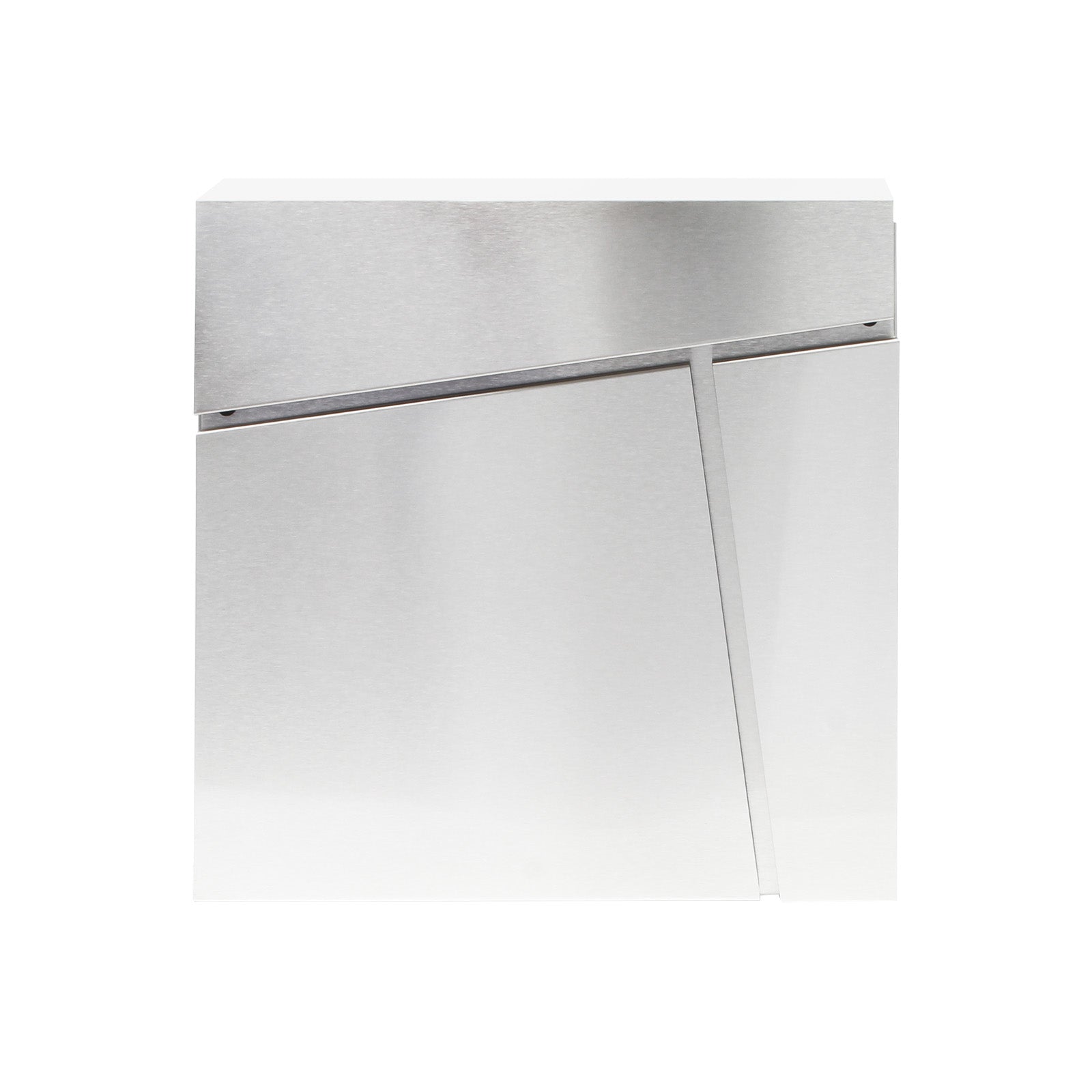 Cassetta postale con vano portagiornale V23 acciaio inox 370 x 102 x 370 mm