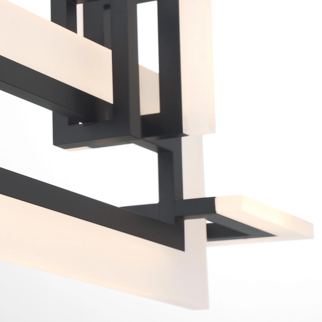 Sospensione geometrica LED Inizio 84cm nera 46W Quintiesse