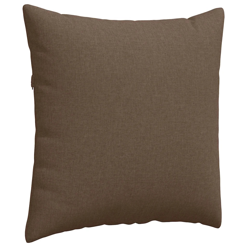 Cuscini da Divano 2 pz | Cuscini per sedie Marrone 60 x 60 cm Tessuto