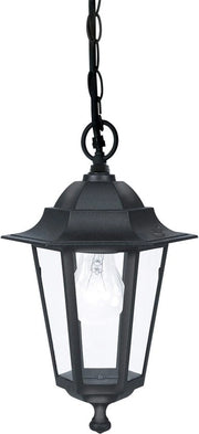 Lanterna a Sospensione Lampada da Parete 4 Nero - Illuminazione Esterna in Alluminio Fuso IP44