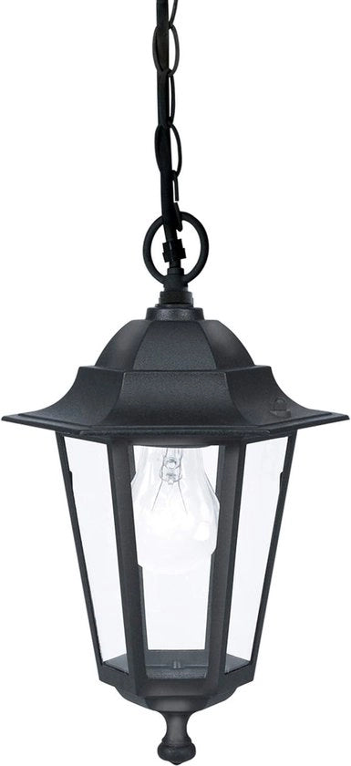 Lanterna a Sospensione Lampada da Parete 4 Nero - Illuminazione Esterna in Alluminio Fuso IP44
