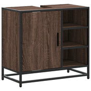 Mobile Lavabo | Armadio Lavabo Bagno Rovere Marrone 65x33x60cm Legno Multistrato