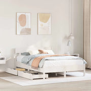 Letto senza Materasso-Struttura Letto Bianco 120x200 cm Legno Massello di Pino 508445