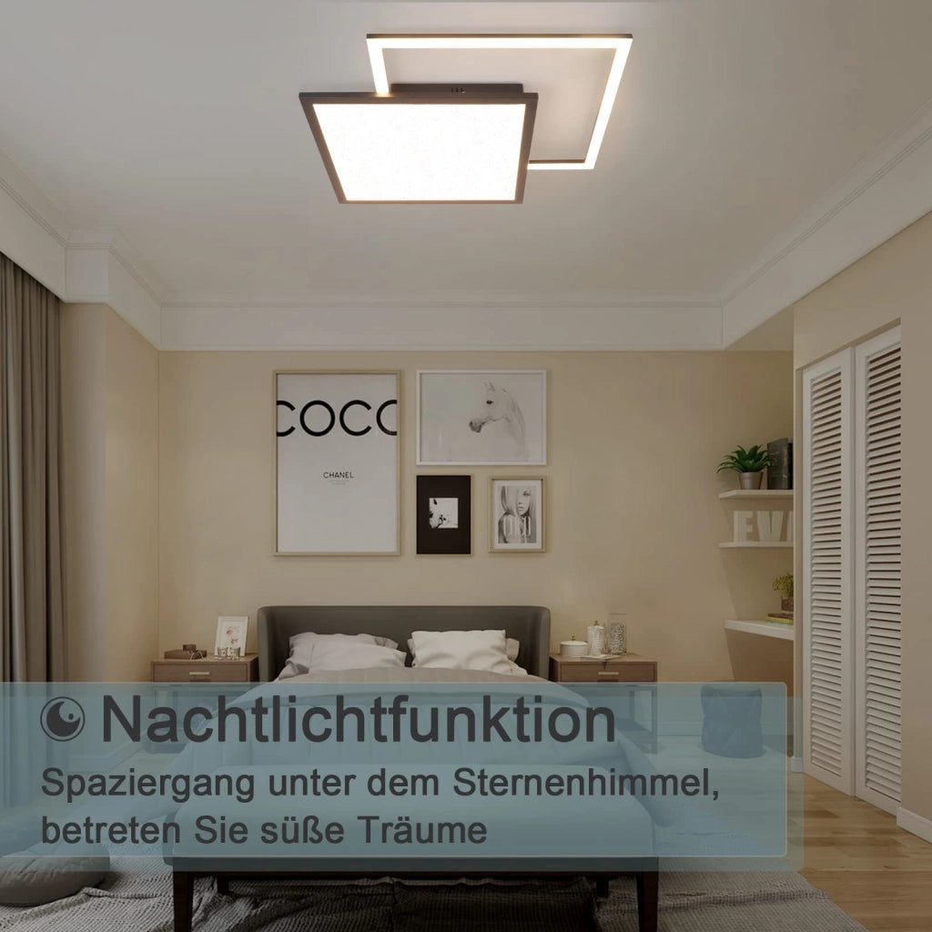 ZMH Lampada da soffitto plafoniera LED doppia stella 46W per soggiorno