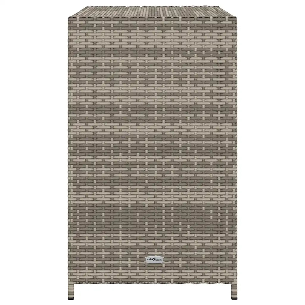 Mobile contenitore da giardino moderno grande capacità 83 x 45 x 76 cm in resina intrecciata grigia 02_0047418