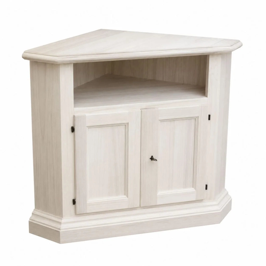 Porta tv angolare in legno classico 2 porte grezzo l.73 x 73 h.83 (208) - Mobili 2G