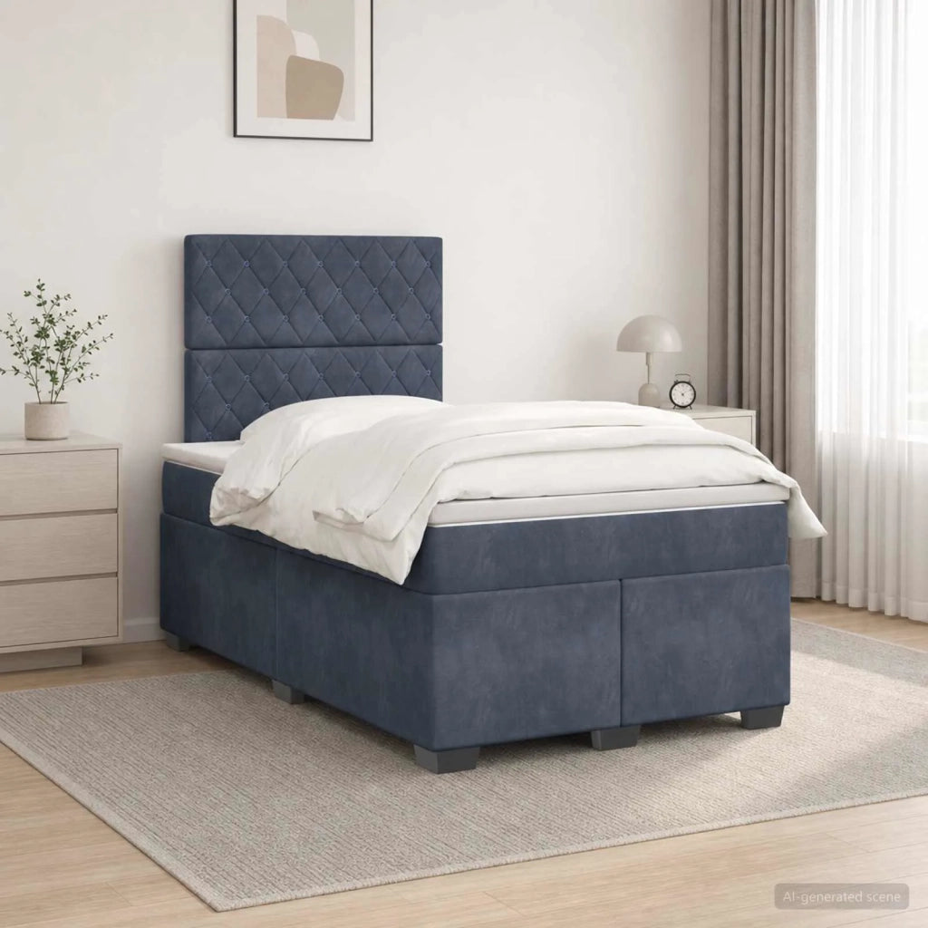 Letto box spring con materasso Grigio Scuro 120 x 190 cm 3455061