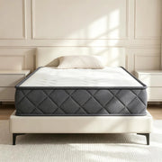 MATERASSO 190x90 cm Memory Foam Bianco e Grigio in Poliestere