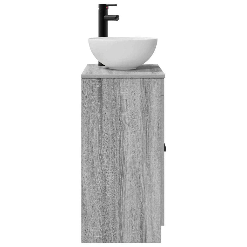 Mobile da bagno con lavabo Sonoma grigio 54 x 35 x 83 cm 890119