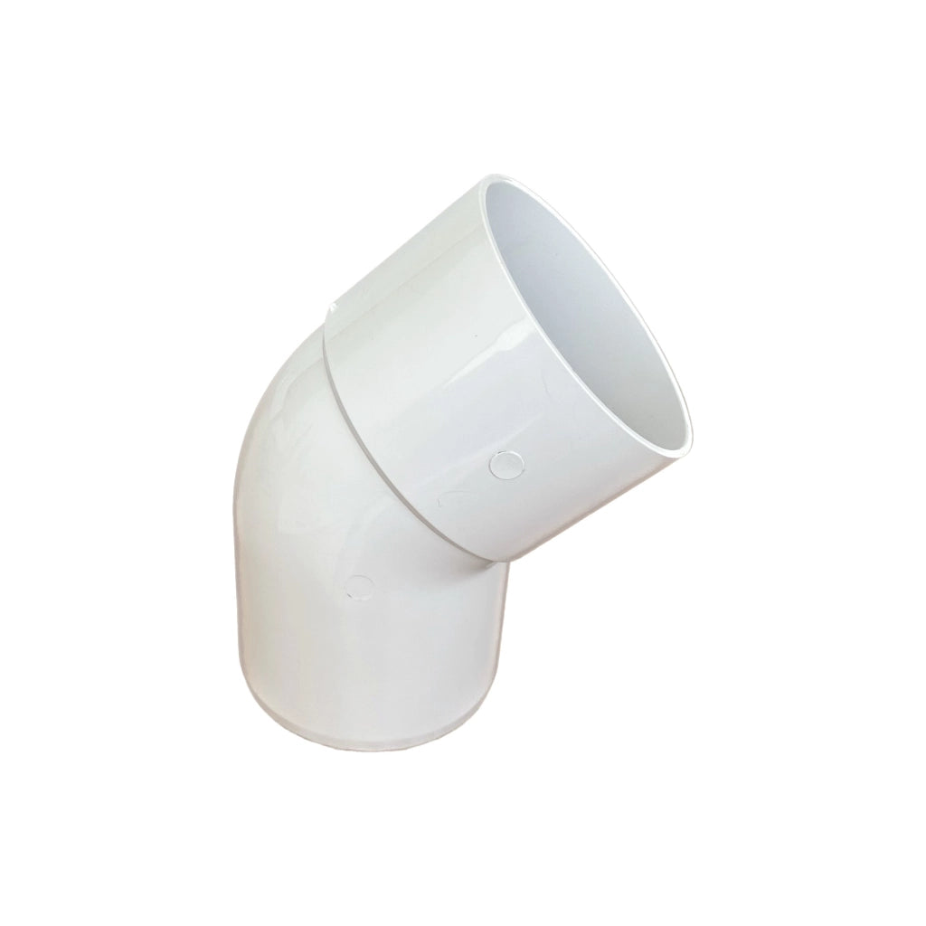 Curva tonda 45° per pluviali : Colore - Bianco, Diametro - 100