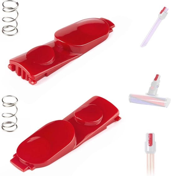 Accessorio compatibile con Dyson V7 V8 V10 V11 V15 aspirapolvere chiusura tasto, tubo aspirapolvere sostituibile/attrezzi di illuminazione tasto con molla, clip 2-in-1 pompa aspirante/cleanhead
