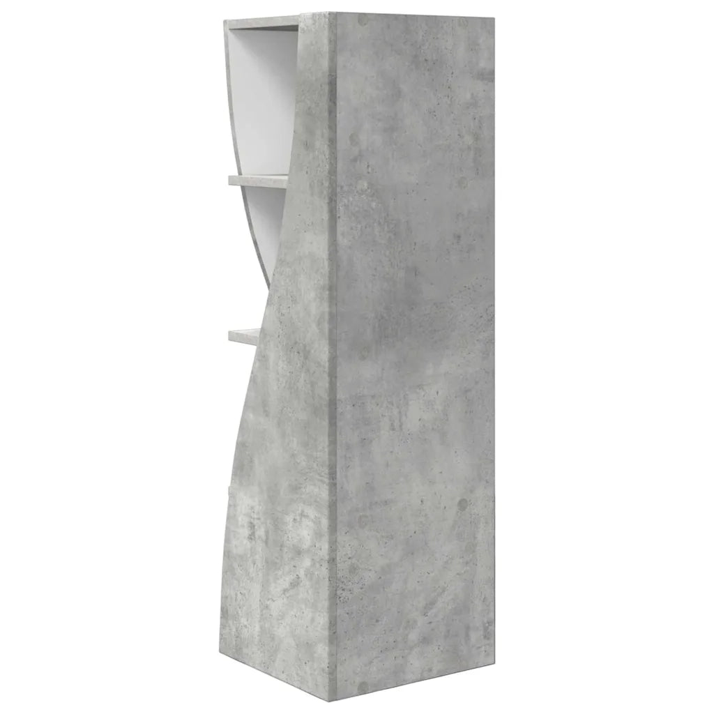 Mobile angolare Grigio cemento 32x32x102cm Legno multistrato 889858