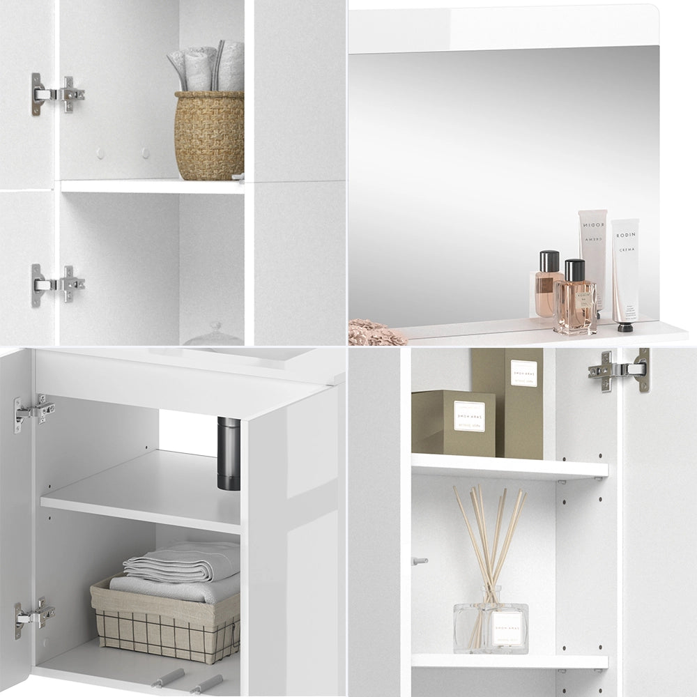 Vicco Set mobili bagno Bianco 4 parti